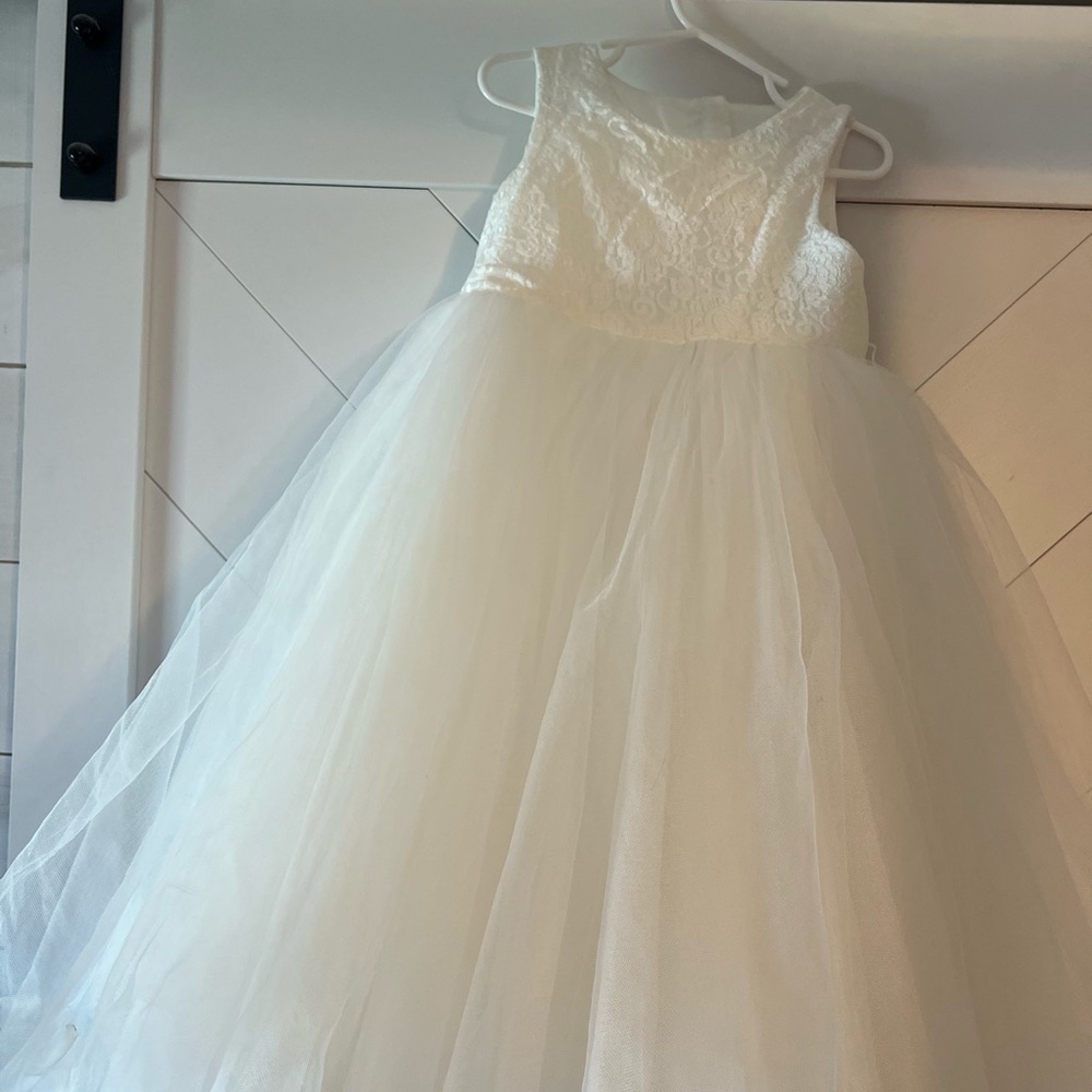 David’s Bridal Flower Girl Heart Back dress